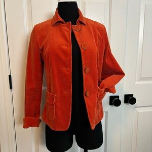 Talbots Vintage Orange Corduroy Blazer